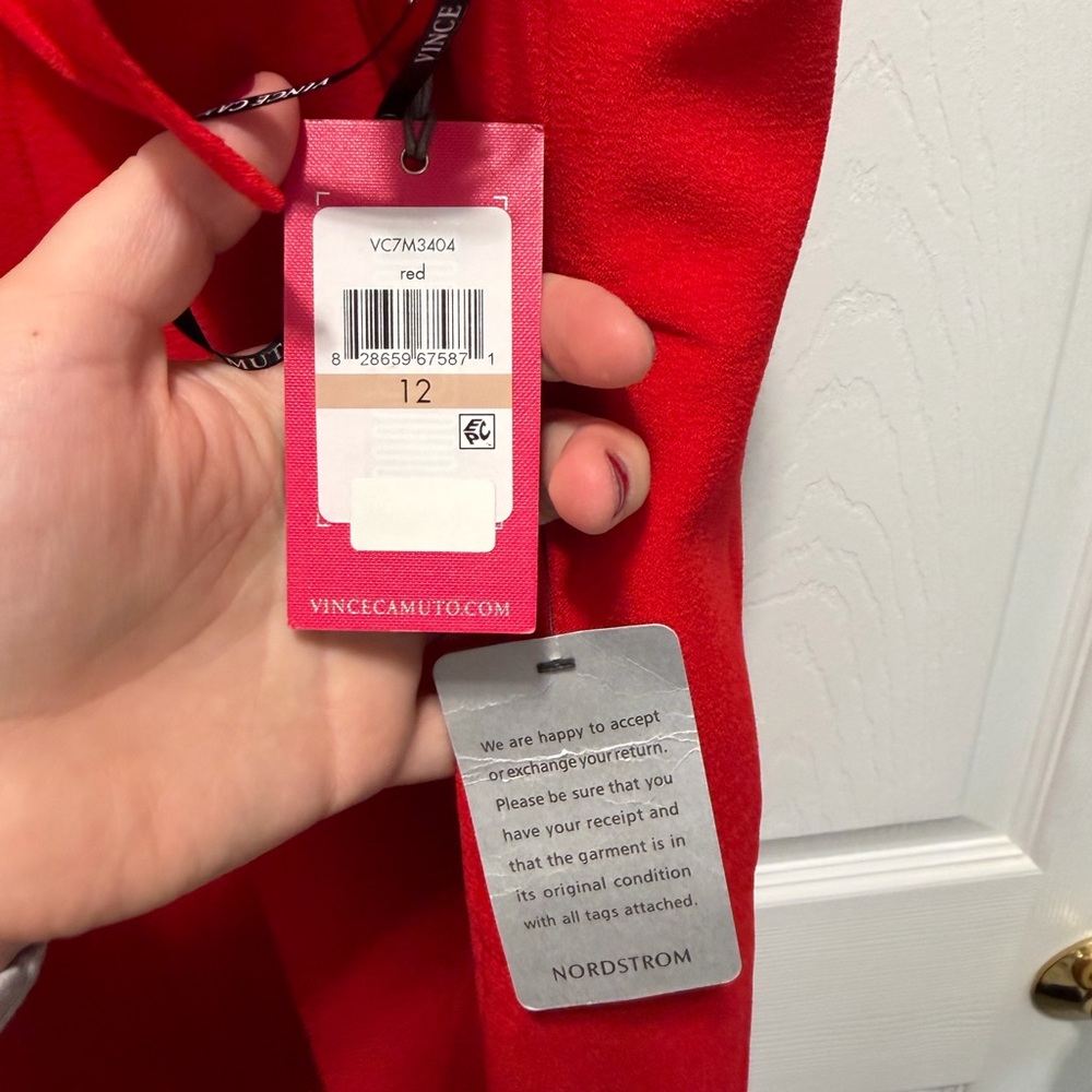 Vince Camuto Red Bow-Tie Midi Dress - Picture 3 of 4
